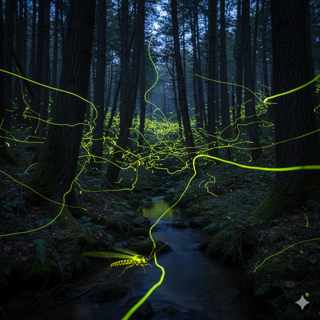 Luciérnagas en el bosque